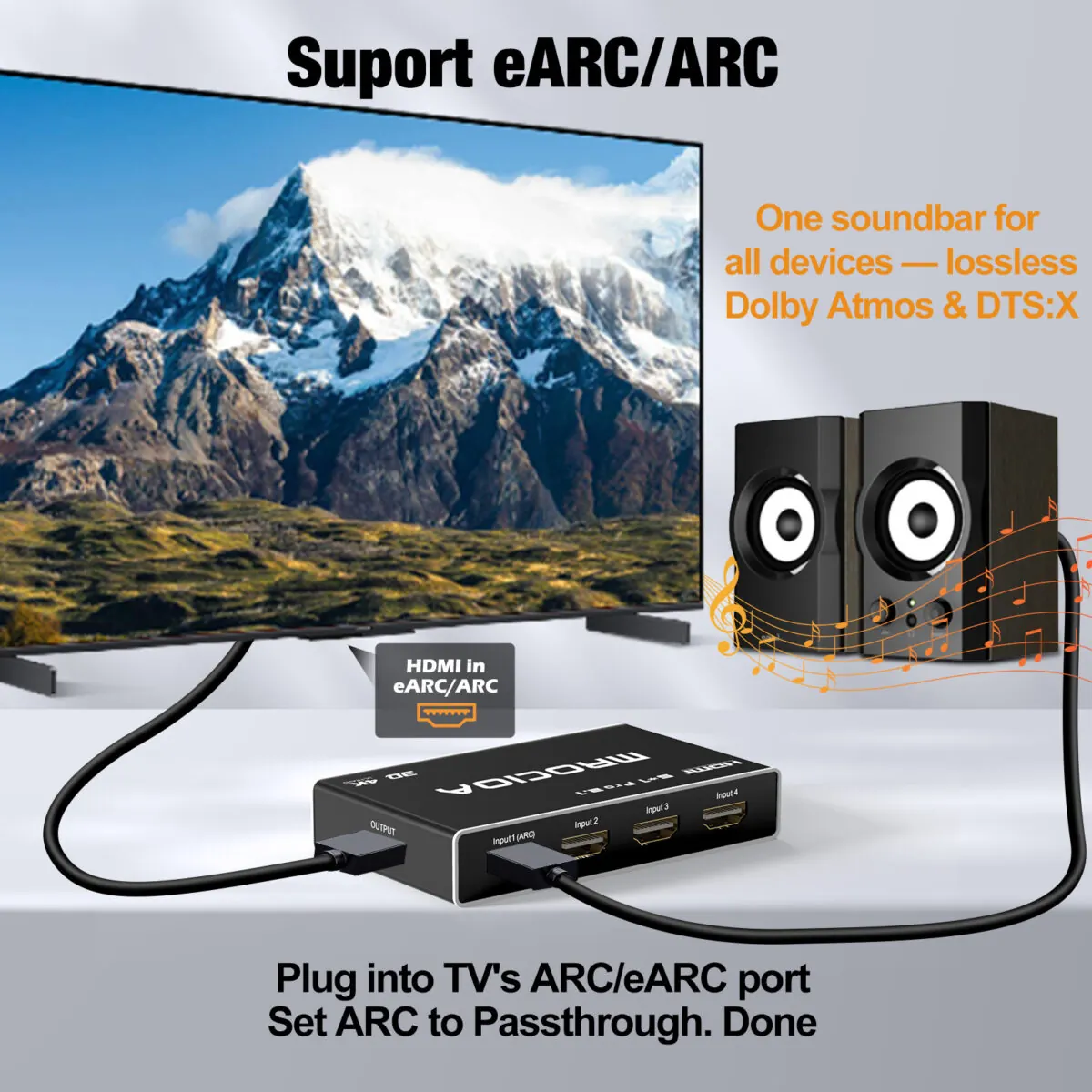 hdmi 2.1 switch 4k 120hz 8k 60hz 3 port