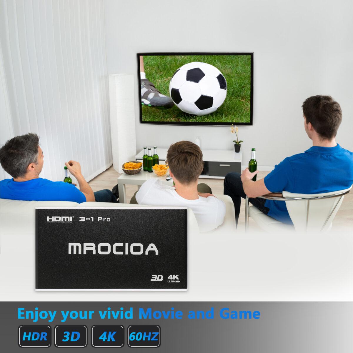 4k 60hz ARC eARC HDMI Switch 3 in 1 out for apple tv fire tv - Image 5