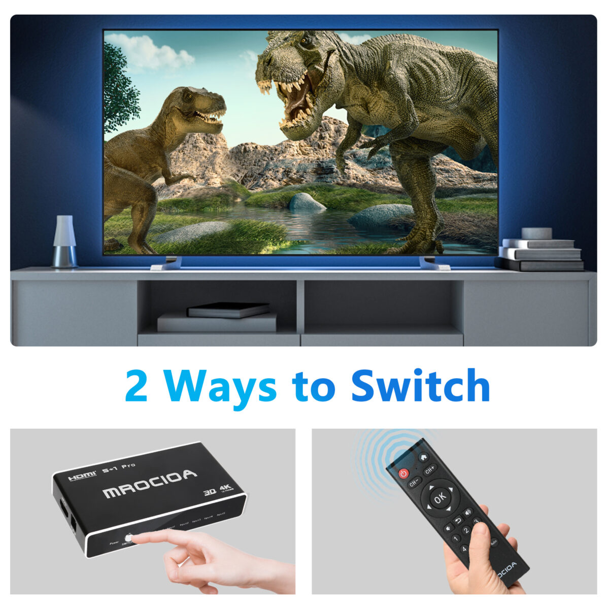 4k 60hz ARC eARC HDMI Switch 3 in 1 out for apple tv fire tv - Image 2