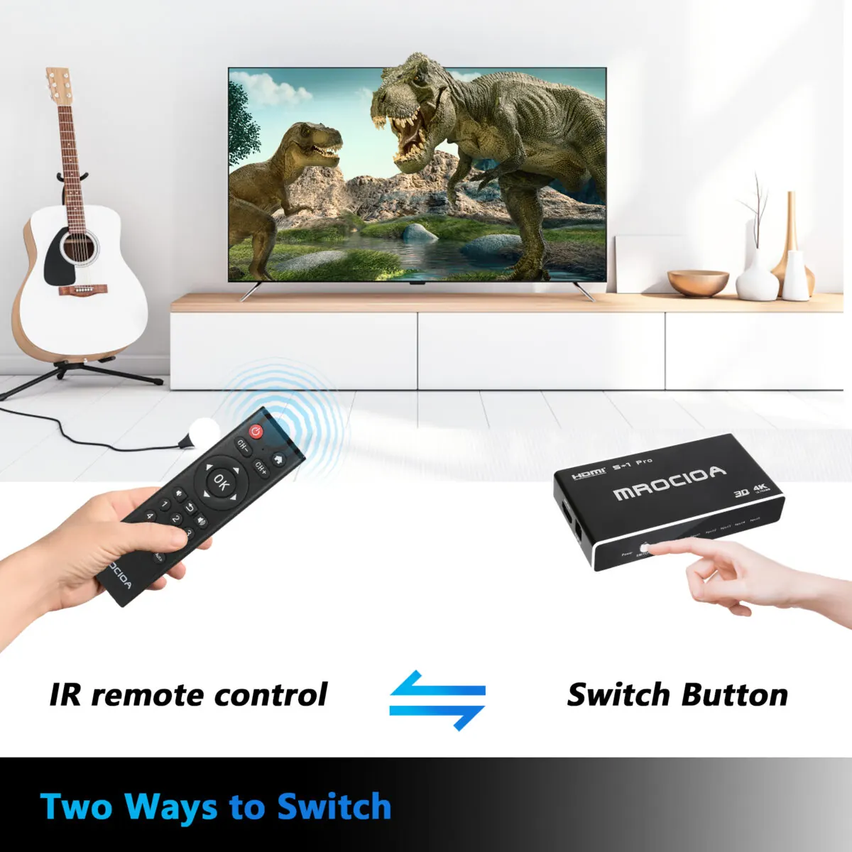 4k 60hz ARC eARC HDMI Switch 5 in 1 out for apple tv fire tv