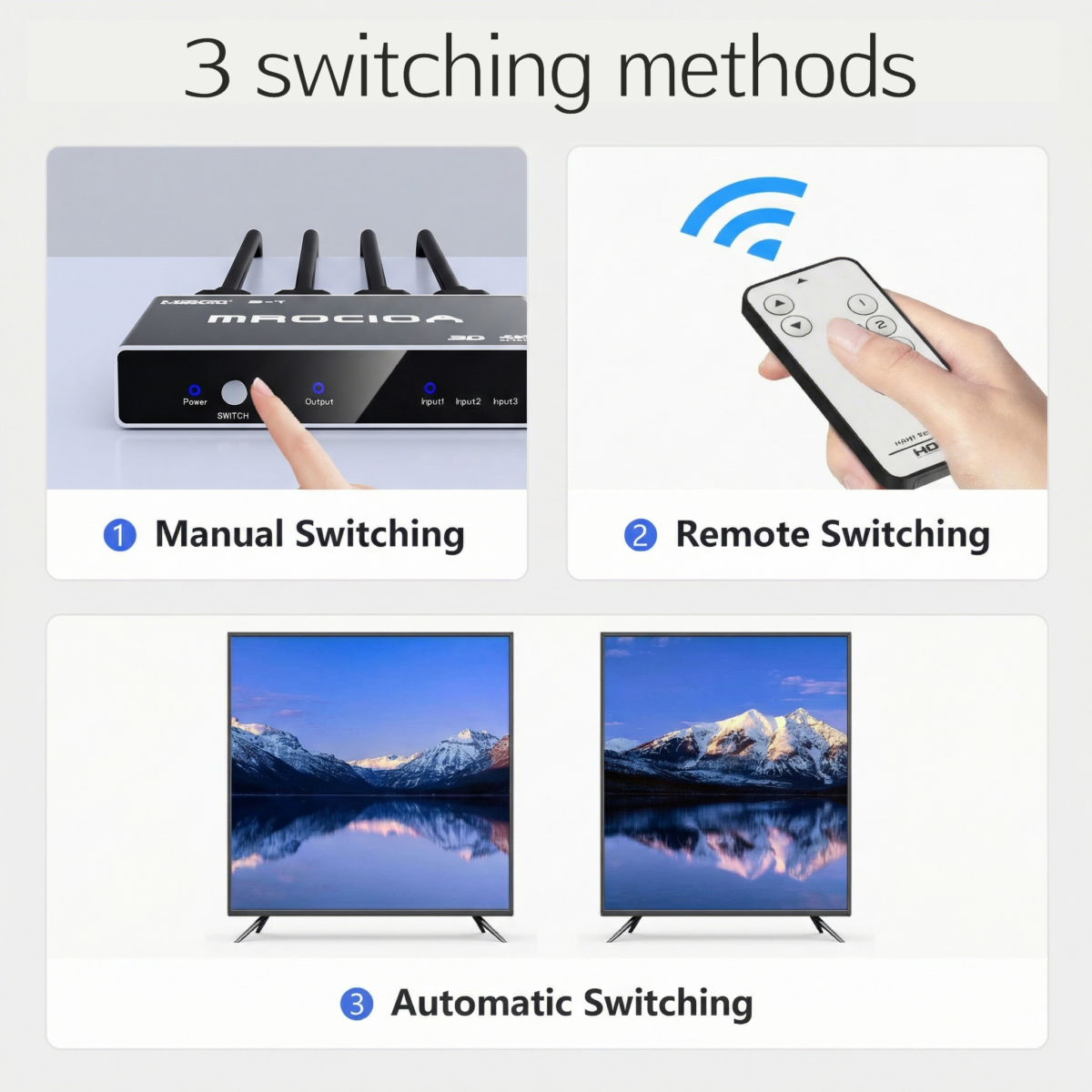 4k HDMI Switch 3 in 1 out for apple tv fire tv - Image 5